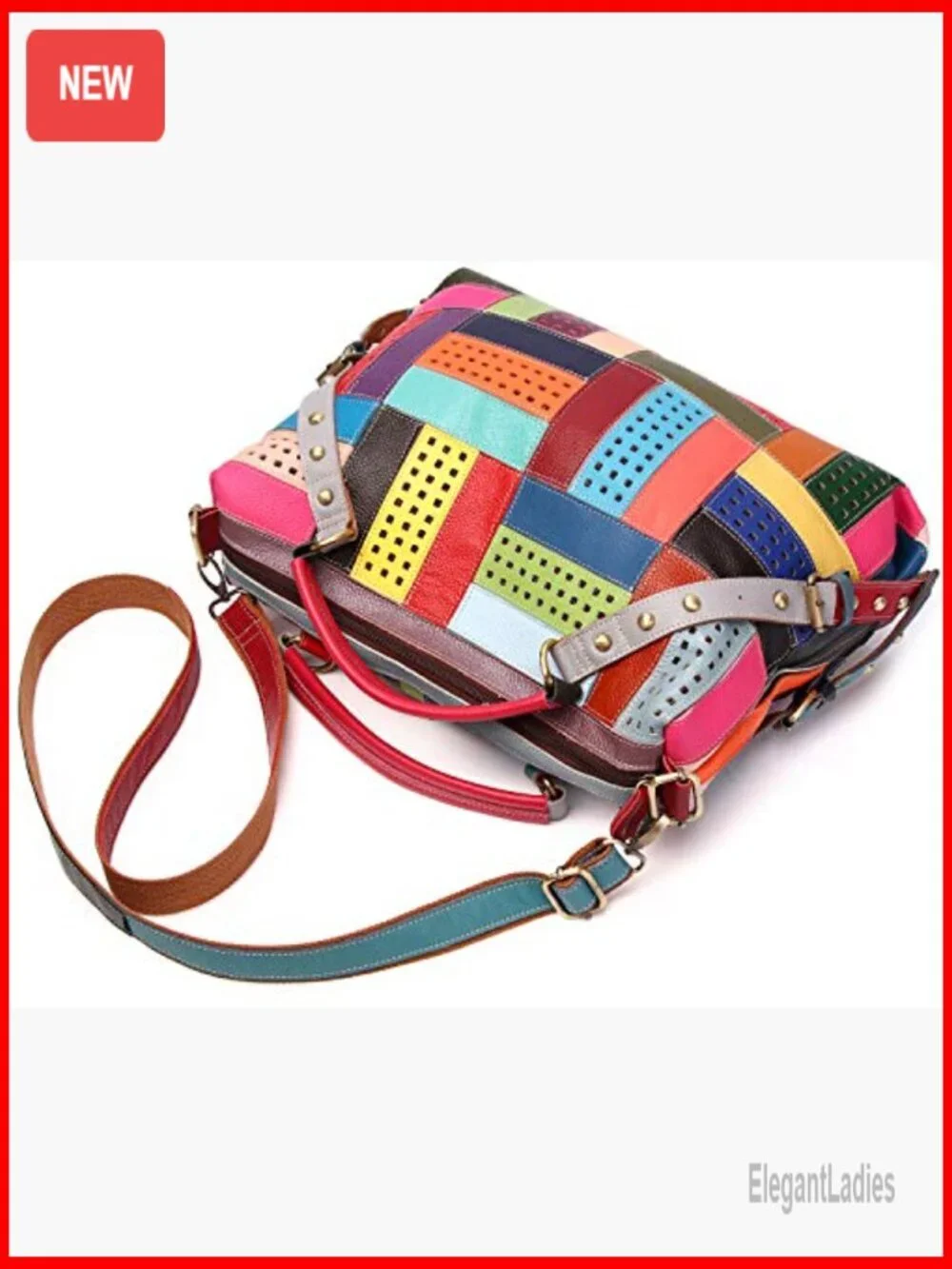 Genuine Leather Tote Hobo Handbag with Detachable Shoulder Strap